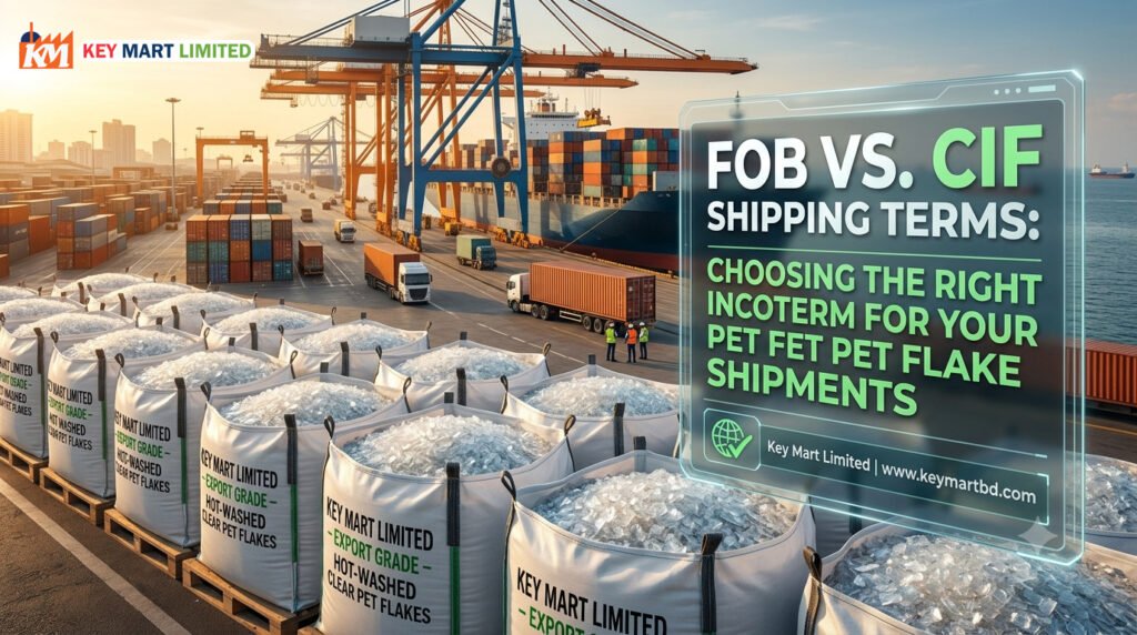 FOB vs CIF Shipping Terms for PET Flake Imports | Key Mart Limited