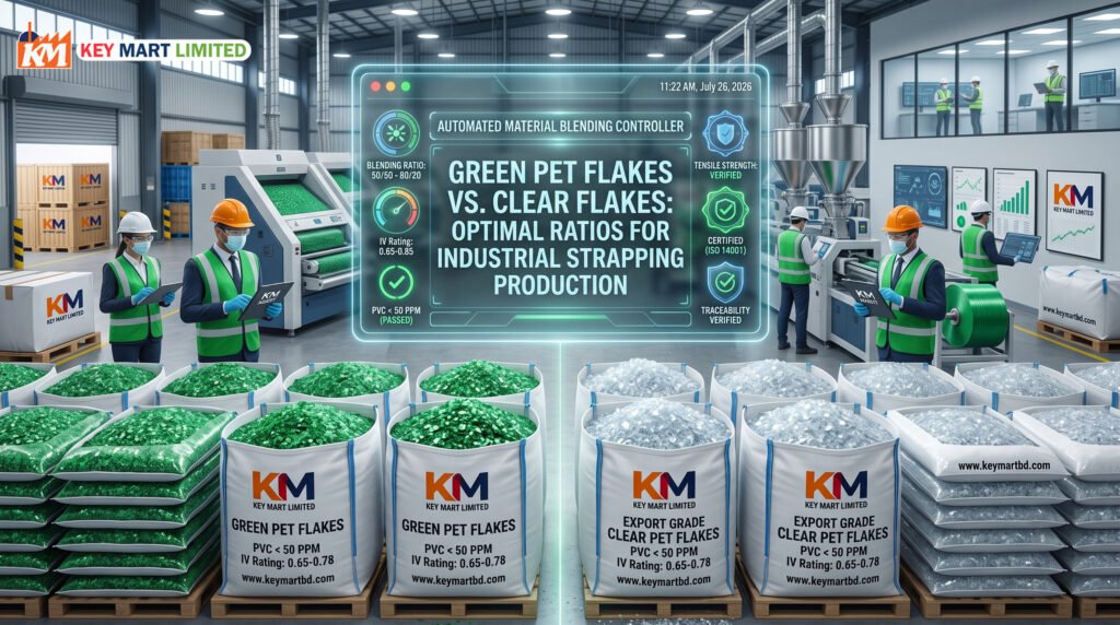 Green vs. Clear PET Flakes: Blending Ratios for Industrial Strapping