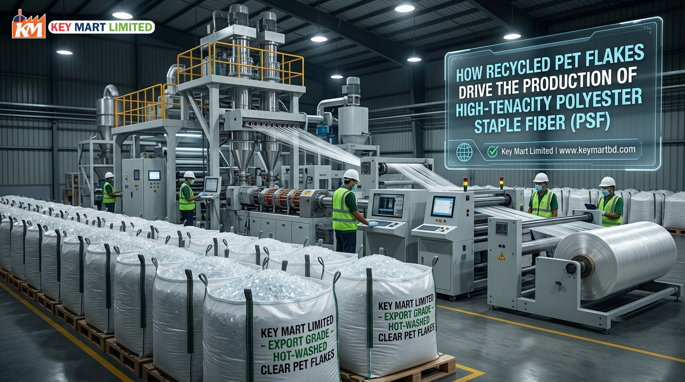 How Recycled PET Flakes Drive the Production of High-Tenacity Polyester Staple Fiber (PSF)