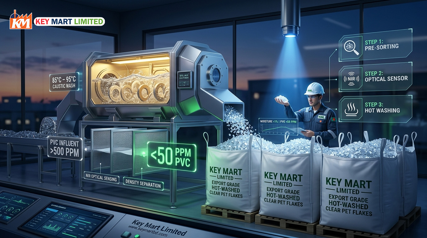 How We Keep PVC Contamination Below 50 PPM in PET Flakes | Key Mart Limited