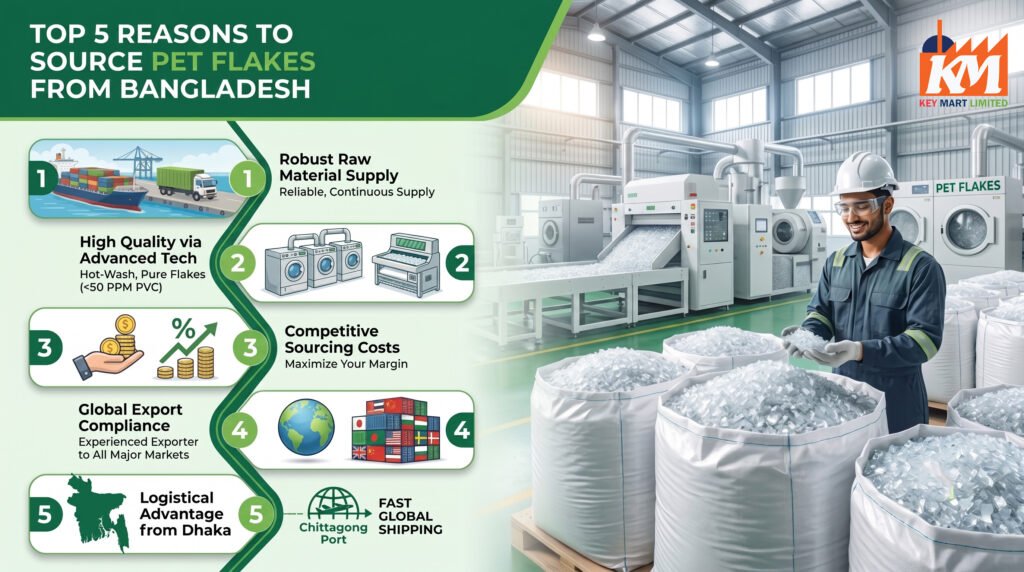 Top 5 Reasons to Source from a PET Flakes Manufacturer in Bangladesh