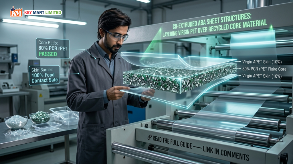 ABA Coextrusion rPET Sheet: Layering Virgin PET Over Recycled Core