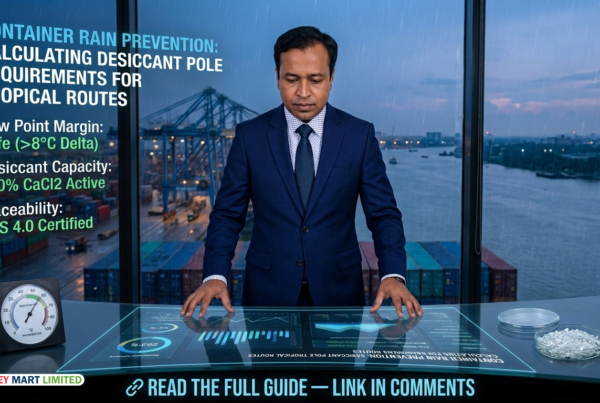 Container Rain Prevention: Desiccant Pole Sizing for rPET Flakes