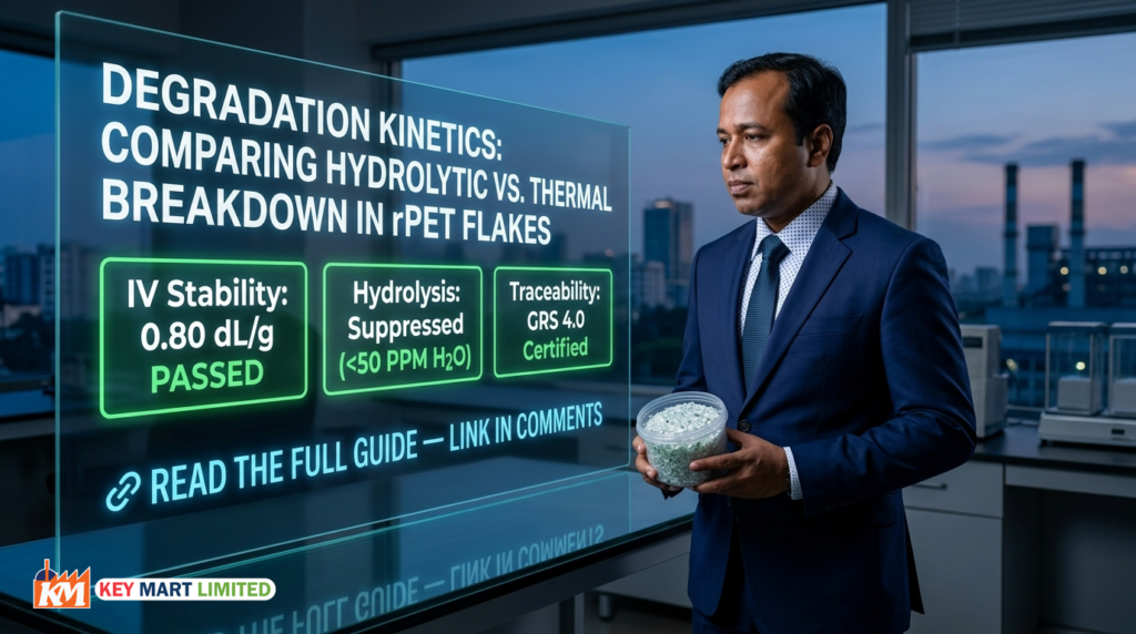 Degradation Kinetics: Hydrolytic vs Thermal Breakdown in rPET Flakes