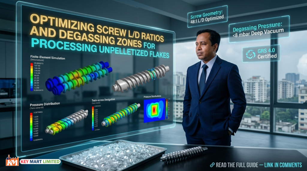 Direct Flake Extrusion Screw Design: Optimizing L/D & Degassing