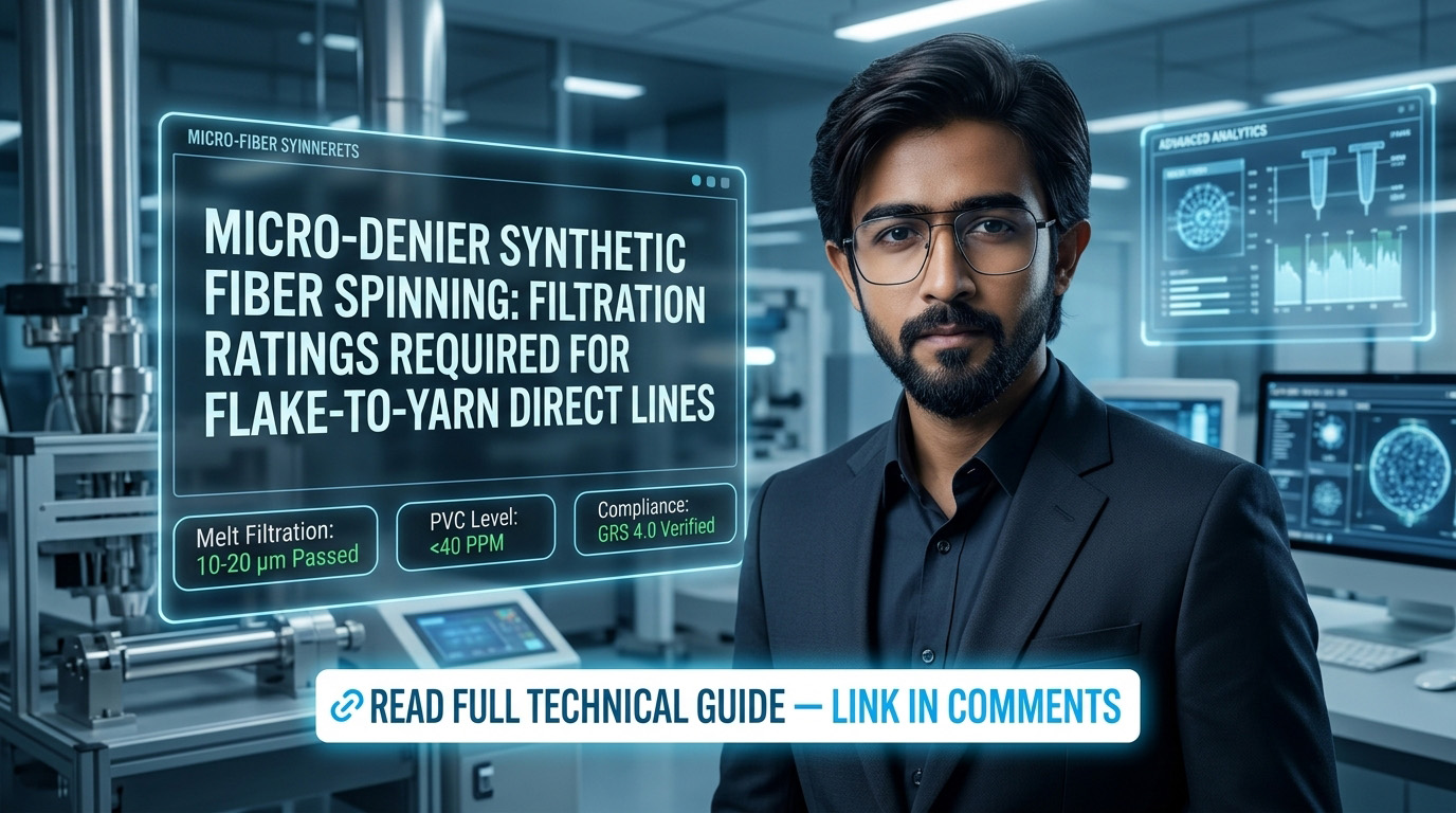 Micro-Denier Synthetic Fiber Spinning: Melt Filtration for rPET Flakes