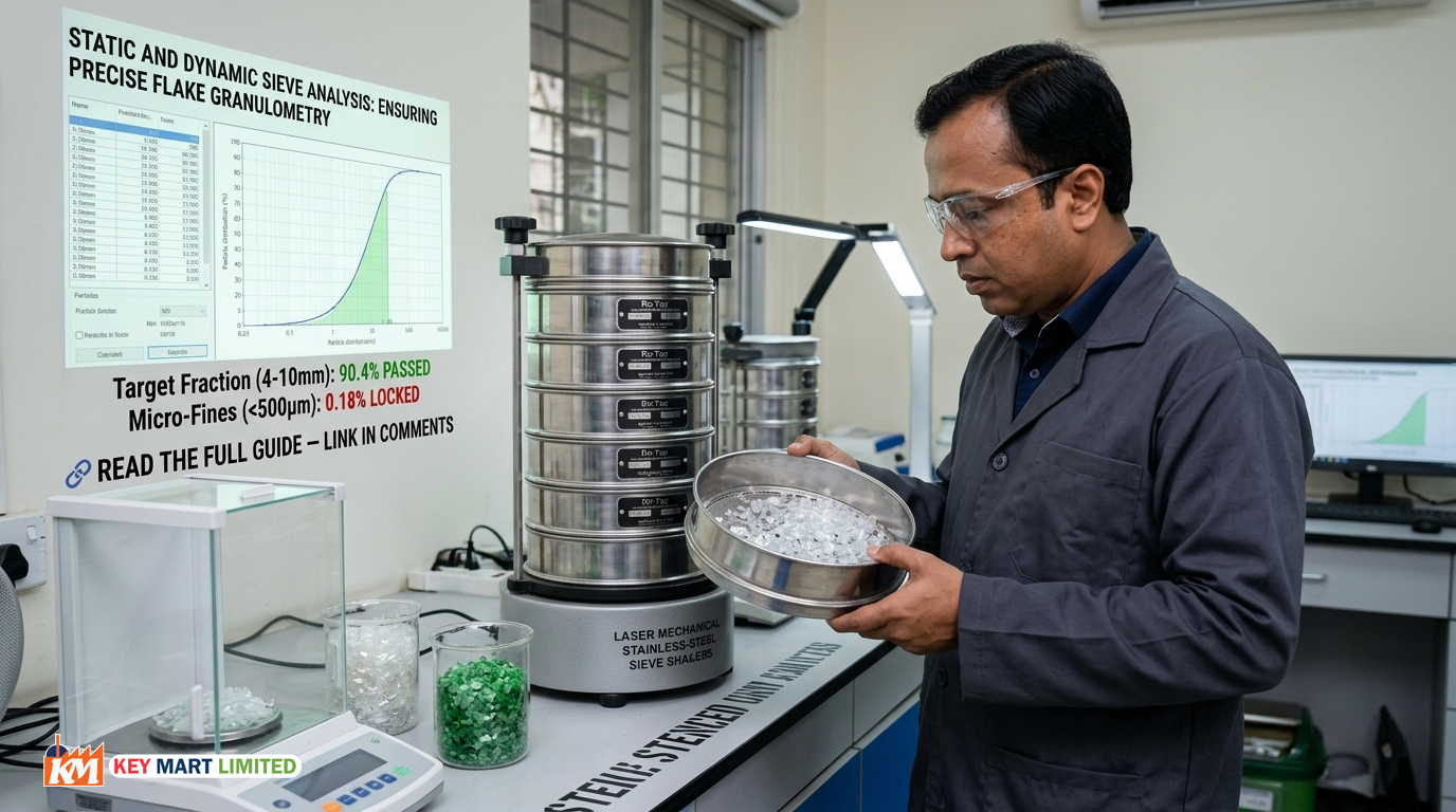 PET Flake Sieve Analysis: Particle Size Distribution & Fines Control
