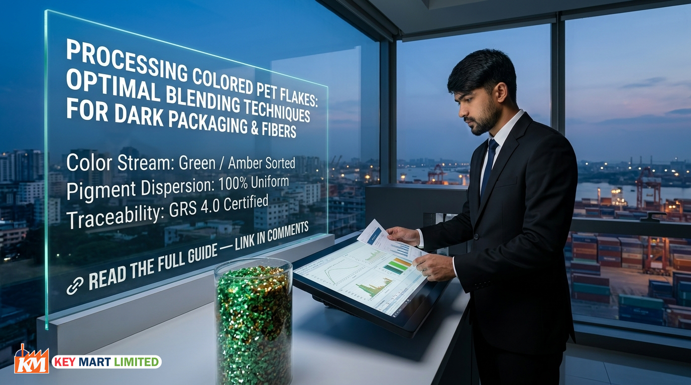 Processing Colored PET Flakes: Blending for Dark Packaging & Fibers