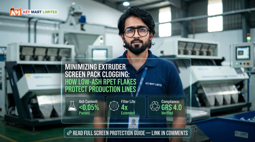 Minimizing Extruder Screen Pack Clogging: How Low-Ash rPET Flakes Protect Production Lines