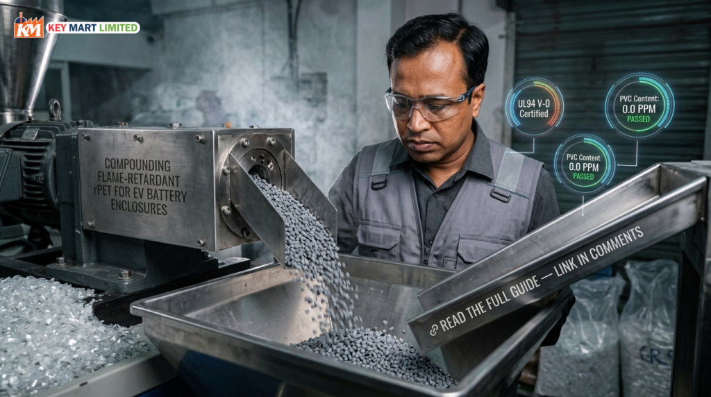 Flame Retardant rPET Automotive: Compounding for EV Battery Enclosures