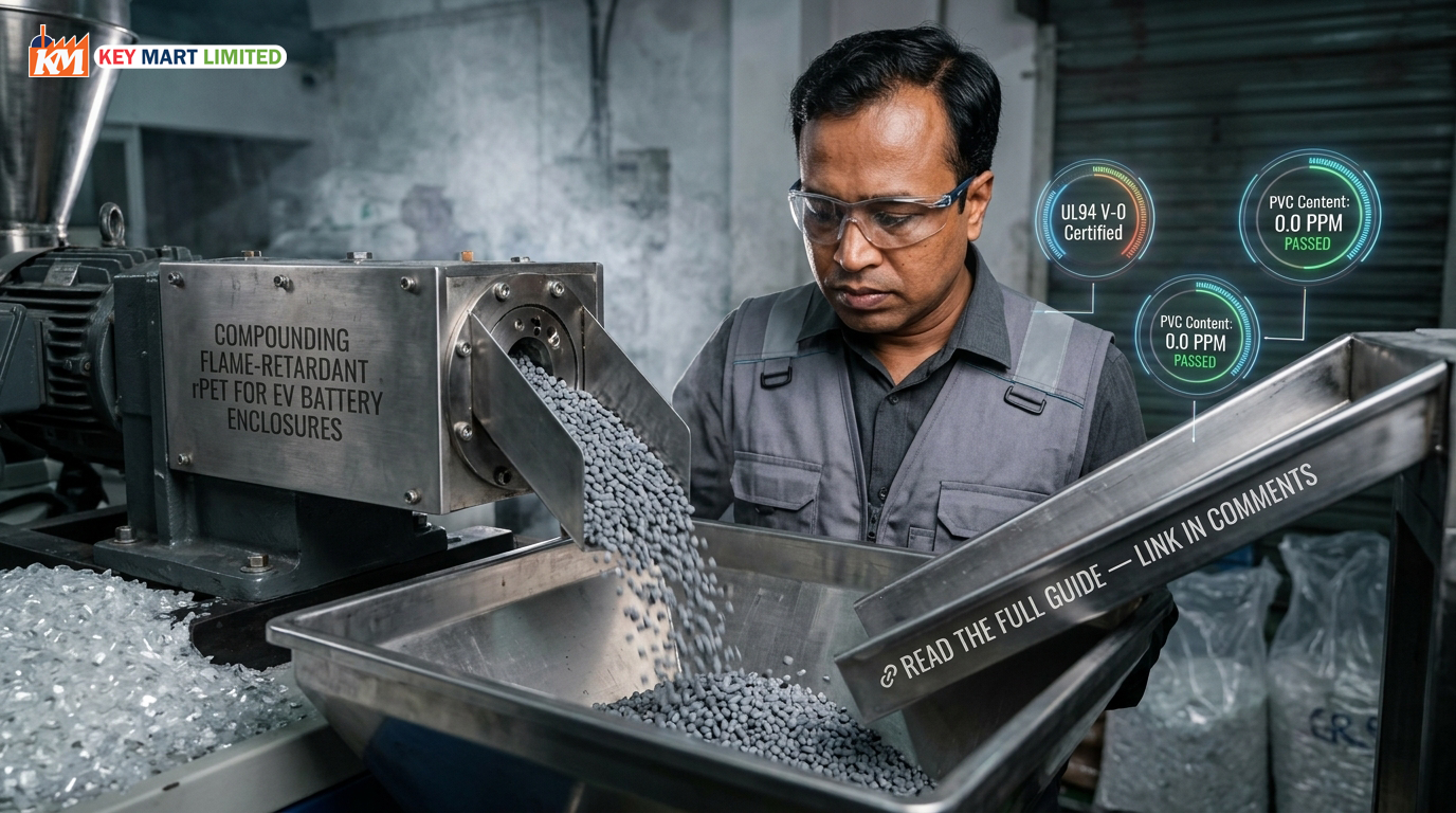 Flame Retardant rPET Automotive: Compounding for EV Battery Enclosures