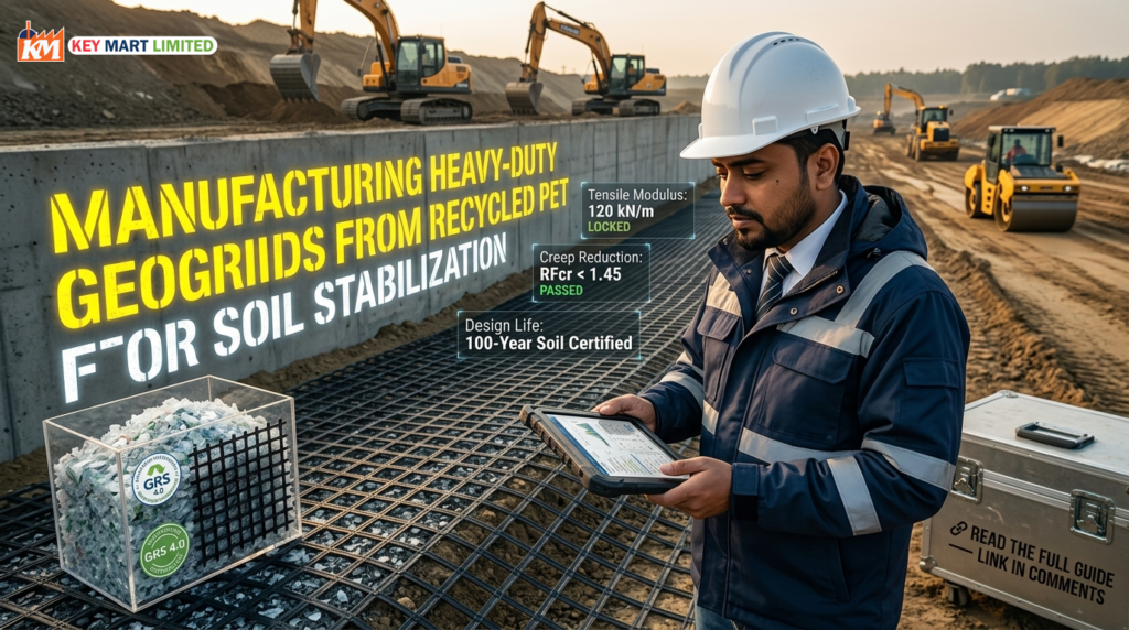 rPET for Geogrid Manufacturing: High-Tensile Soil Stabilization Flakes