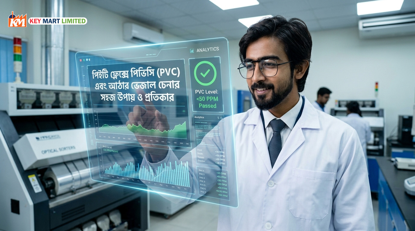 পিইটি ফ্লেক্সে পিভিসি (PVC) এবং আঠার ভেজাল চেনার সহজ উপায়
